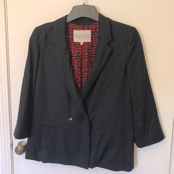 Rachel Roy blazer - navy pin stripes - 3/4 sleeves - Picture 3 of 8